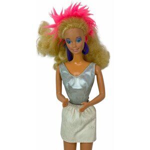 SKIRT & TOP Vintage 1986 Barbie & The Rockers Doll #1140 Shirt Scarf Hairpiece